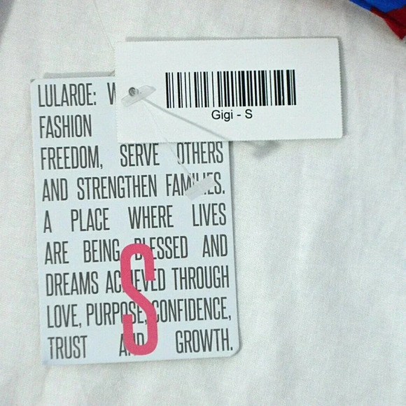 GIGI Pink Red Blend Multicolored Striped LULAROE - Picture 2 of 8